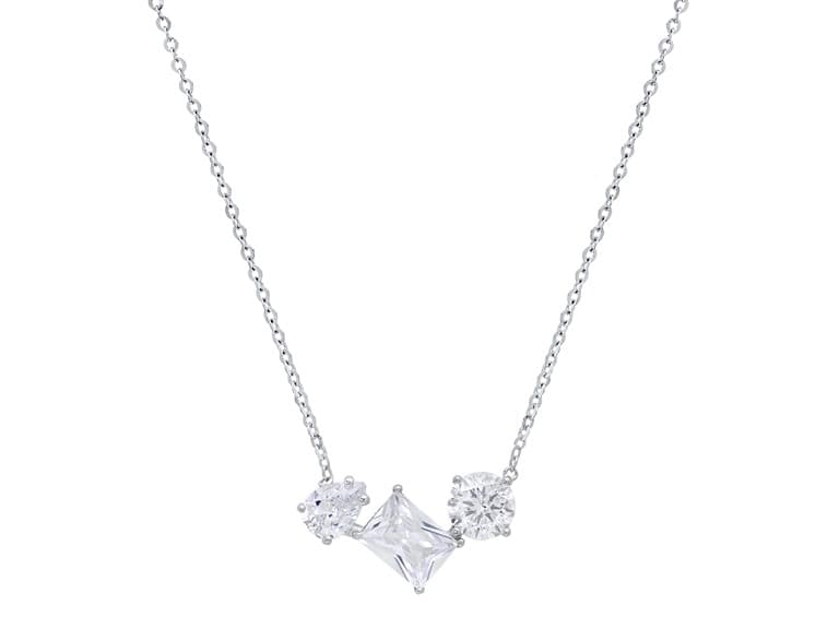 Moissanite Diamond Trio Necklace