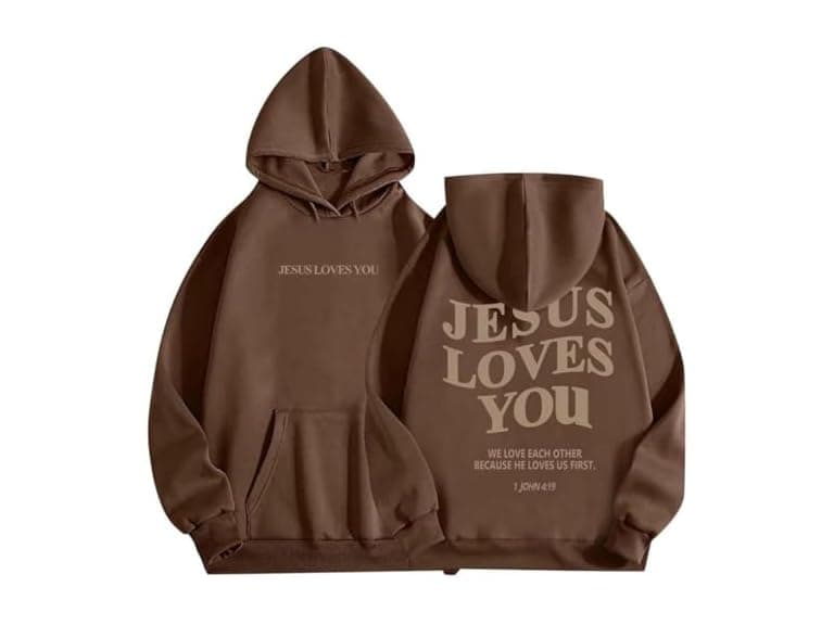 MARLLCO Jesus Loves You Hoodie Faith - Image 1