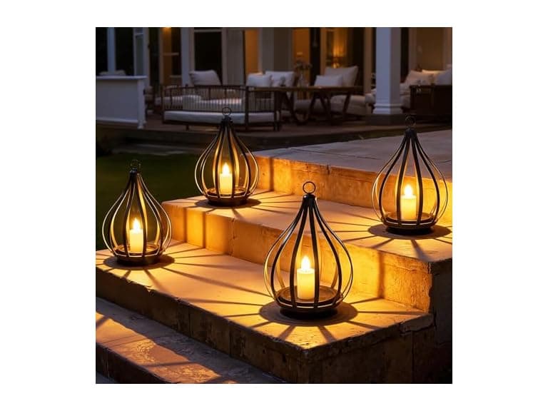 KagoLing Solar Candle Lantern 4Pk - Image 1