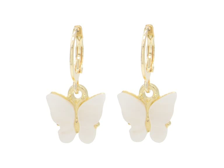 Opal Butterfly Drop Earrings - Image 1