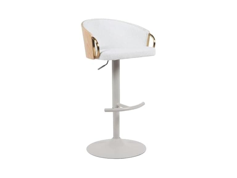 Armen Solstice Swivel Barstool, White - Image 1