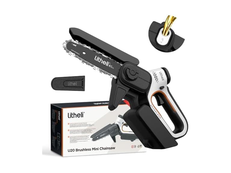 Litheli 20V Mini Chainsaw 6 inch Brushless Cordless Chain Saw - Image 1