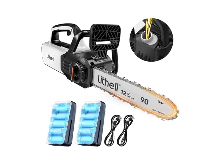 LiTHELi 12" Brushless Electric Battery Chainsaw - Image 1