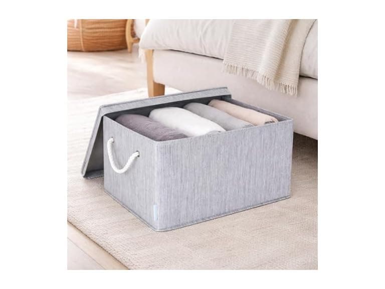 CROS Storage Baskets with Lid 2 Pack Grey - Image 1