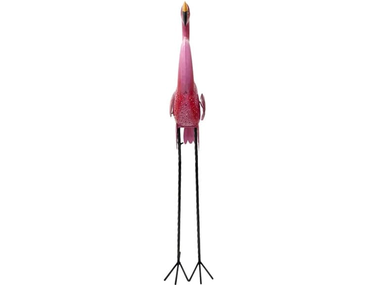 34.75" Iron Dark Pink Flamingo - Image 1