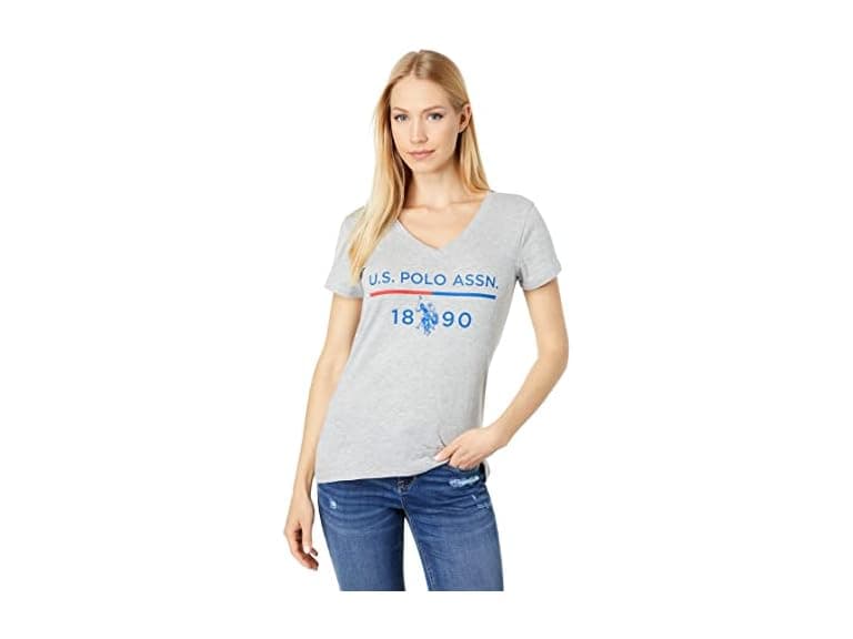 U.s. Polo Assn. 1890 Logo V-neck Tee - Image 1