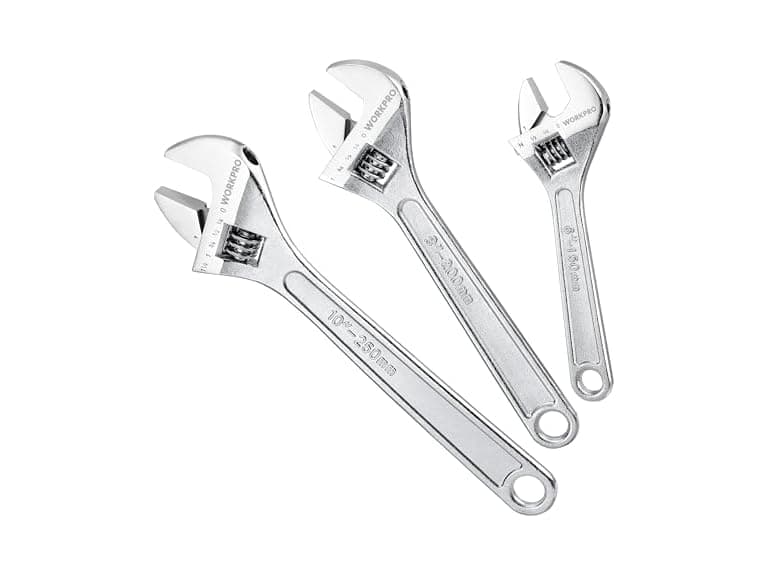 WORKPRO 3pc Chrome Wrench Set - Image 1