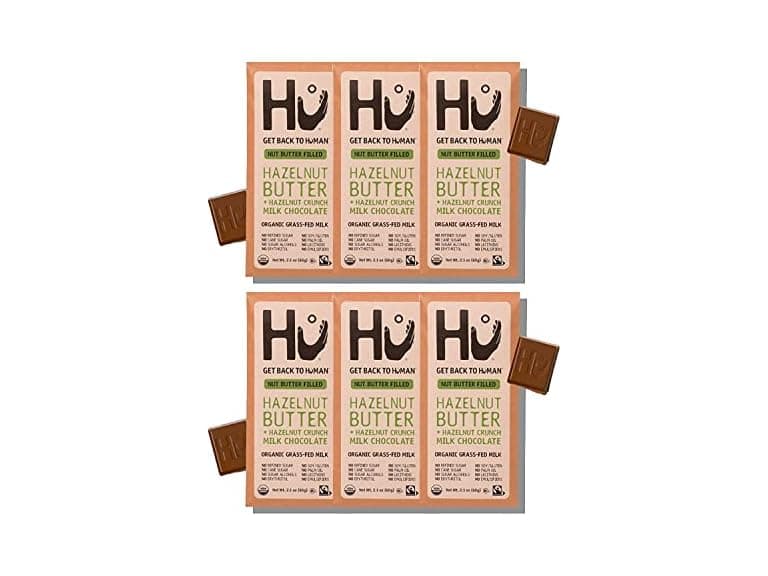 6PK Hu Grass-Fed Milk Chocolate Hazelnut Bar - Image 1