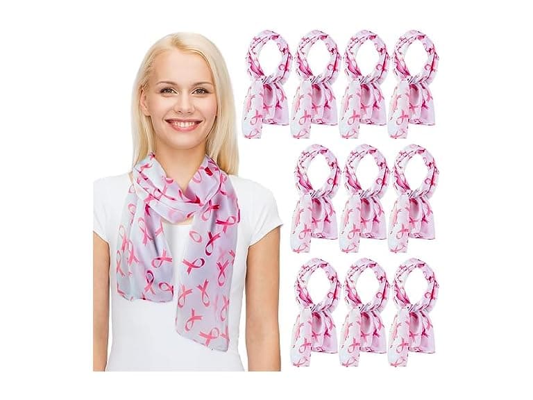 10 Pcs Breast Cancer Awareness Scarf - Image 1