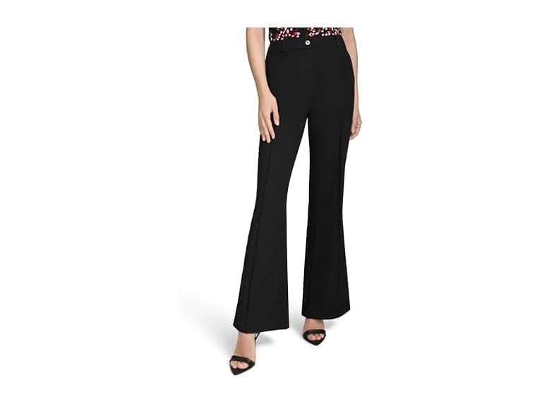 HALSTON Women Flare Leg Woven Suiting Pant - Image 1