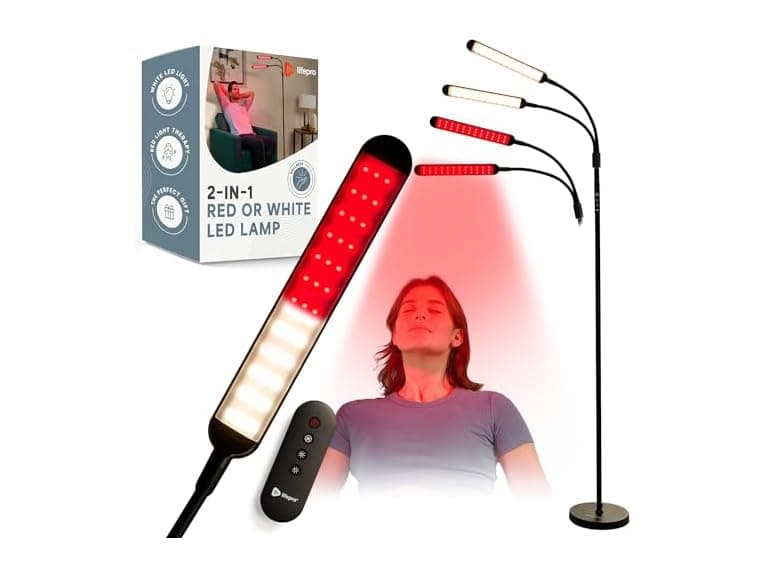 Lifepro LumaGlow Duo Home Reading and Redlight Floor Lamp - Image 1