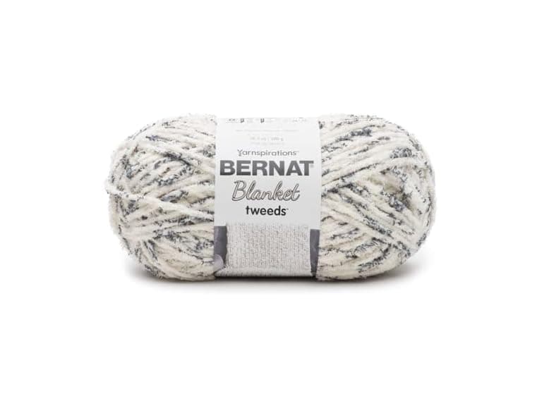 Spinrite Bernat Blanket Tweeds Yarn-Ivory Tweed - Image 1