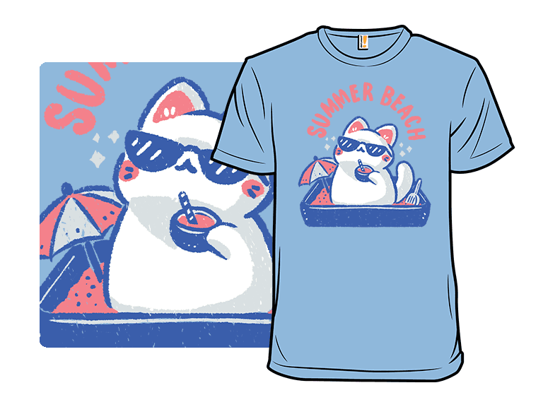 Funny Summer Beach Cat