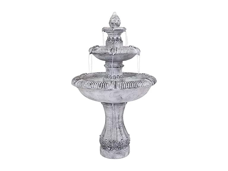 Sunnydaze Mediterranean 3-Tier Outdoor Water Fountain - Image 1