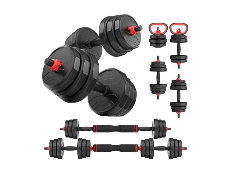 UKEEP Adj Dumbbells Sets 3IN1 55LB (27.5LB Pair) - Image 1