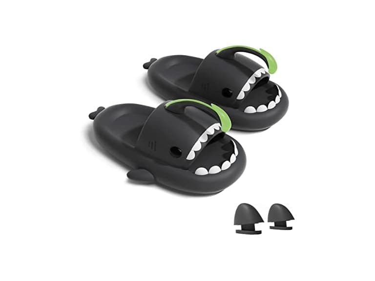Glow in The Dark Shark Slides Sandals - Image 1