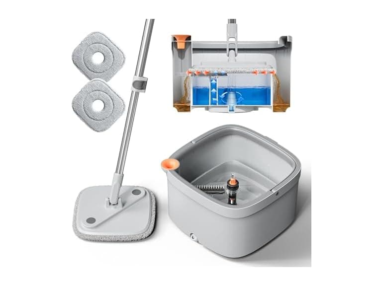 KZKR Spin Mop and Bucket Set- 2 Pad - Image 1