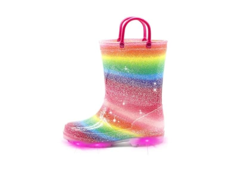 Kid's Waterproof Light Up Rain Boots - Image 1