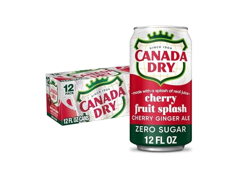 12PK Canada Dry Zero Sugar Cherry Ginger Ale - Image 1
