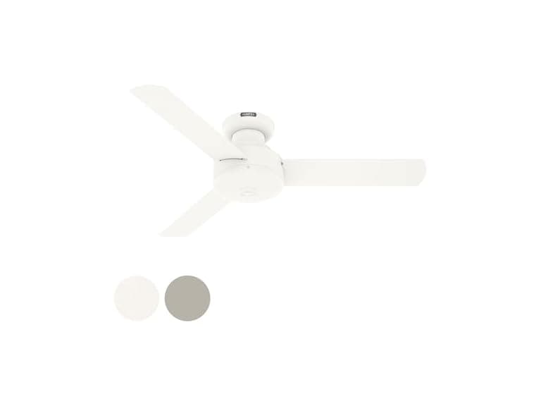 Hunter Fan 44" Ceiling Fan w 3-Blades Matte White - Image 1