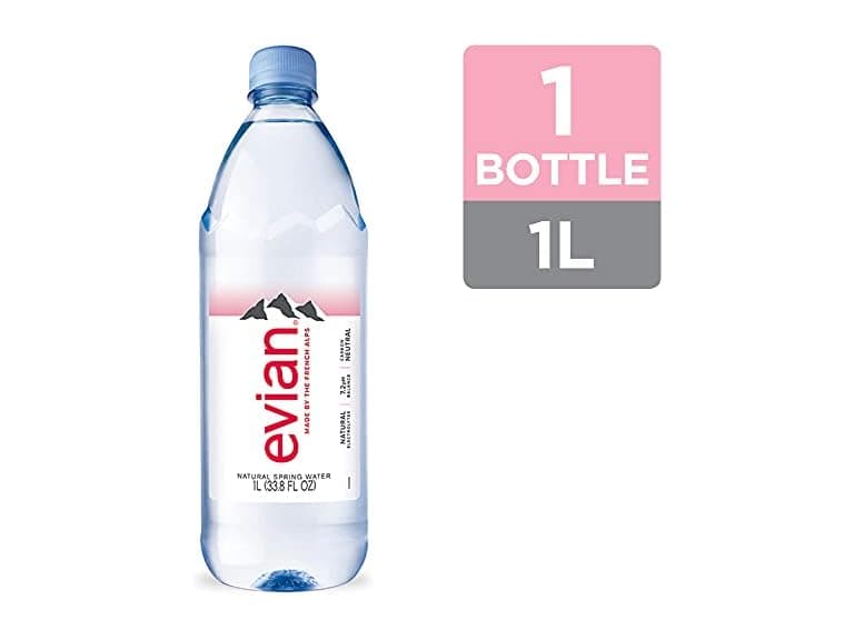 Evian Natural Spring Water, 1 L bottle - Image 1