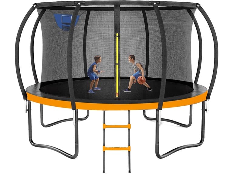 Kiivakii Trampoline 12FT with Basketball Hoop - Image 1