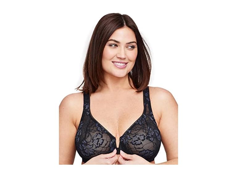 Glamorise Women (46F) Full Figure Lacey T-Back Bra - Image 1