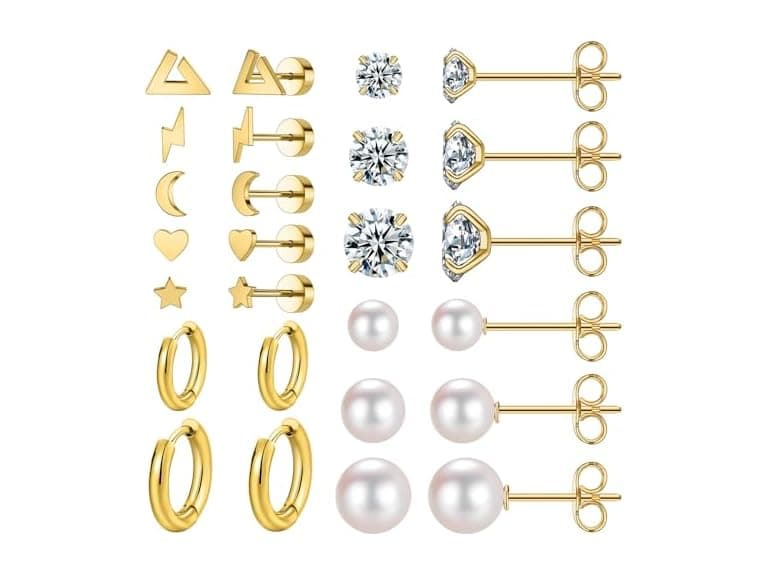 Wssxc Surgical Steel Earrings Set - Image 1