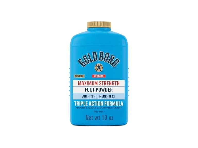 Gold Bond Medicated Talc-Free Foot Powder 10 oz., Maximum Strength Odor Control & Itch Relief - Image 1