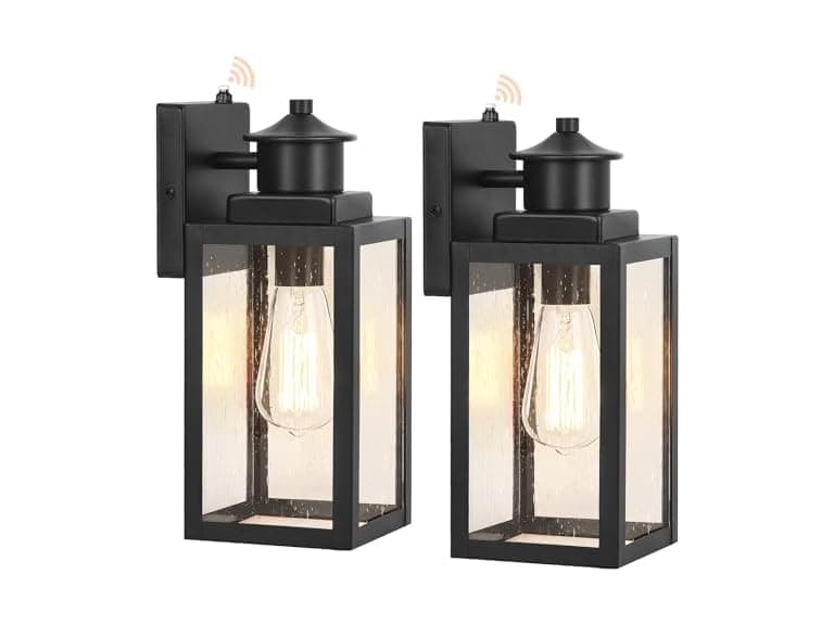 BesLowe 2-Pack 11.75" Dusk to Dawn Outdoor Wall Lights