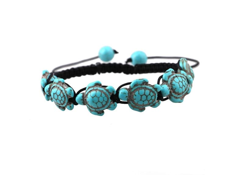 Adjustable Turquoise Turtle Bracelet - Image 1