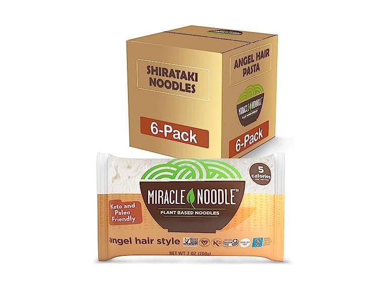 6PK Miracle Noodle Angel Hair Pasta - Plant Based - Image 1