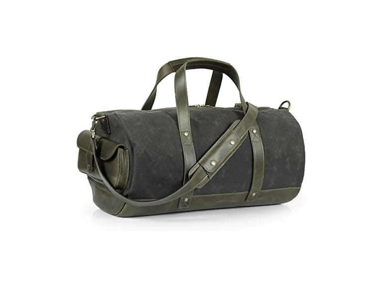 Londo Top Grain Canvas & Leather Duffel Bag - Image 1