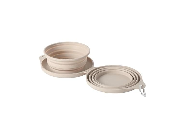 Gibson Home 13" Collapsible Double Silicone Pet Bowl - Image 1