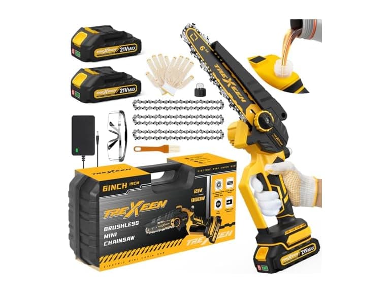TREXEEN 6-Inch Electric Mini Chainsaw - Image 1