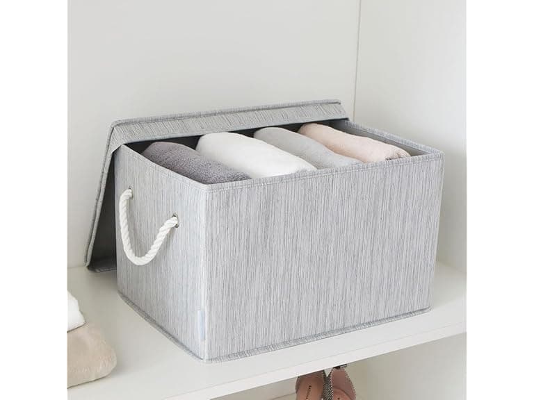 JS HOME 2 Pack Large Storage Baskets for Shelves  - Image 1