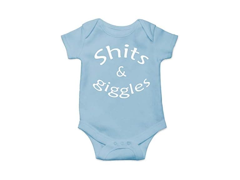 CBTwear (Newborn) Poo Giggles Funny Baby Bodysuit - Image 1