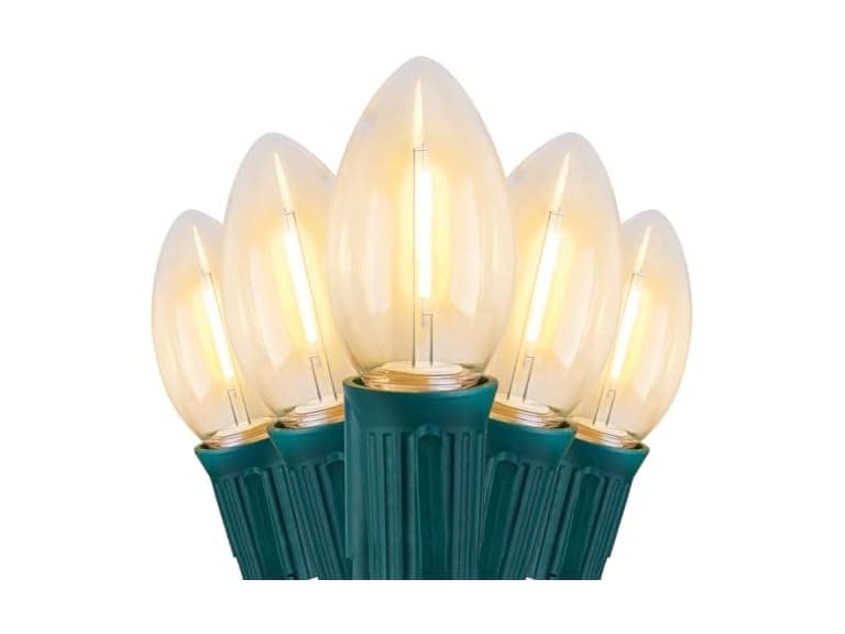 Brightown Vintage C9 LED Christmas Lights Outdoor, 100ft - Image 1