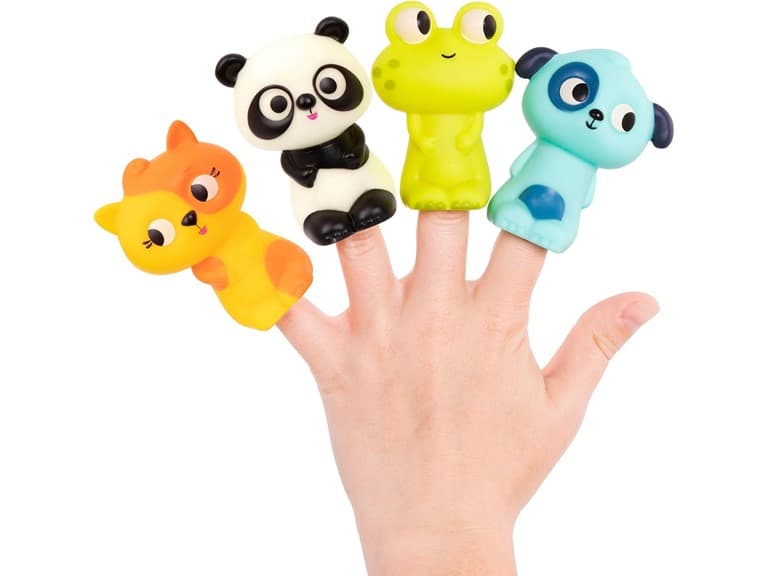 B. toys – 4 Animal Finger Puppets - Image 1