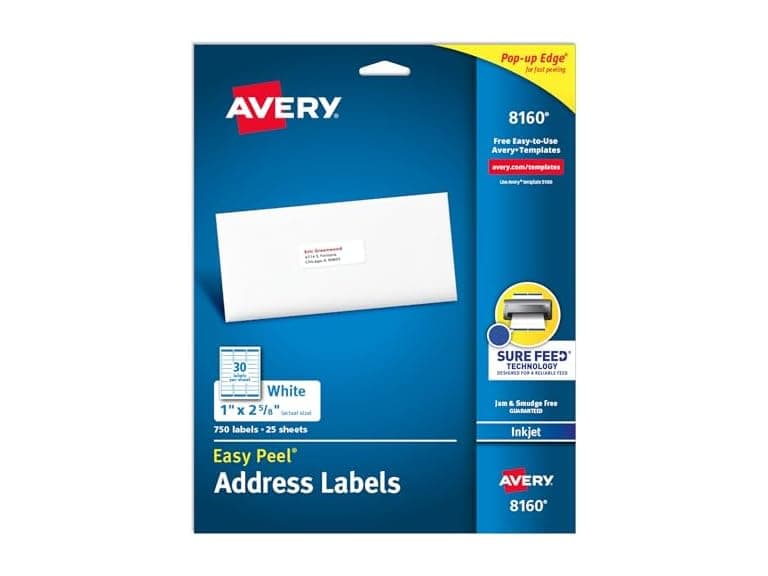 Avery Easy Peel Printable Address Labels - Image 1