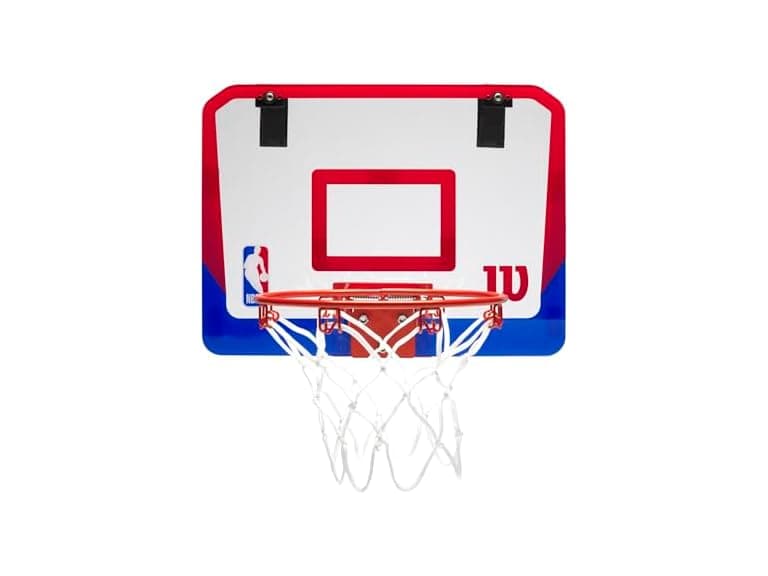 Wilson NBA DRV Mini Hoop - Clear/Red/Blue - Image 1