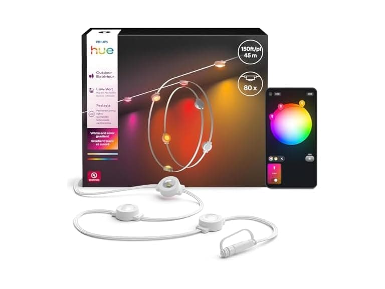 Philips Hue Festavia 150ft Permanent Outdoor String Lights NEW - Image 1