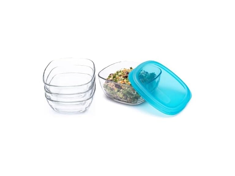 Libbey Serve It Glass Storage Bowls Set of 8 - Image 1