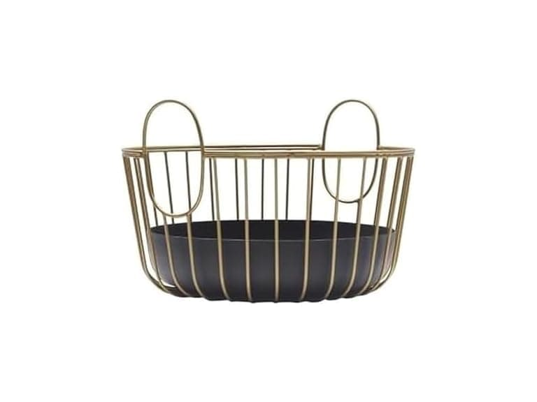 Gourmet Basics by Mikasa Gold-Finish Metal Basket - Image 1