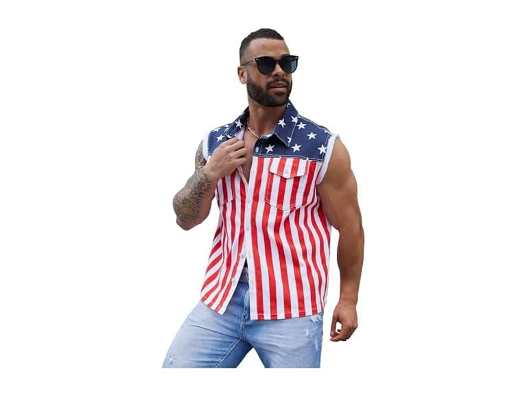 American Flag Outerwear Vest - Image 1
