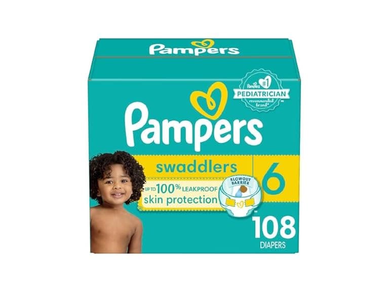 (`08 Ct) Pampers Baby Diapers - Swaddlers - Size 6 - Image 1