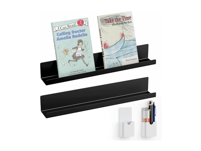 Magnetic Book Shelf 2pk Metal - Image 1