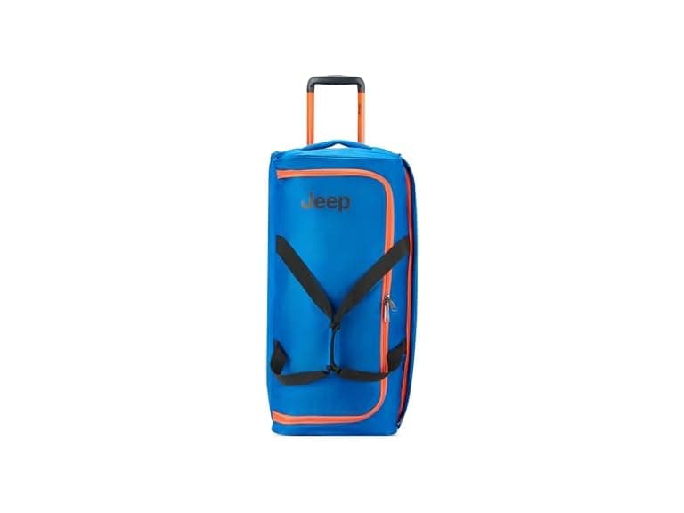 Jeep JS009D Two Wheel Rolling Travel Duffle Bag, Blue, 27 Inch - Image 1