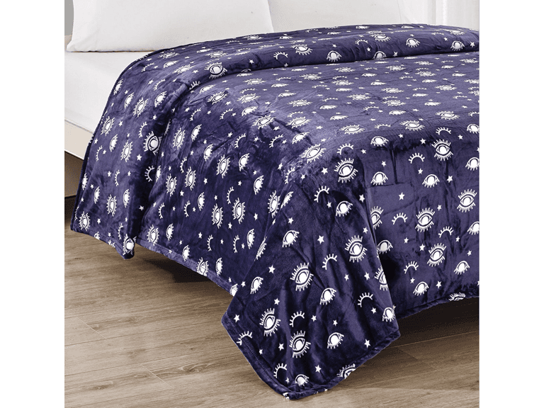 Luxury Home Evil Eye Embossed Microplush Blanket - Image 1
