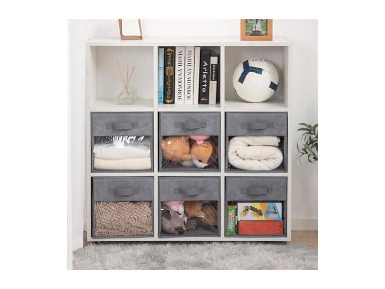 STORAGEIDEAS Storage Cubes13 Inch Cube Storage Bins With Clear Window - Image 1